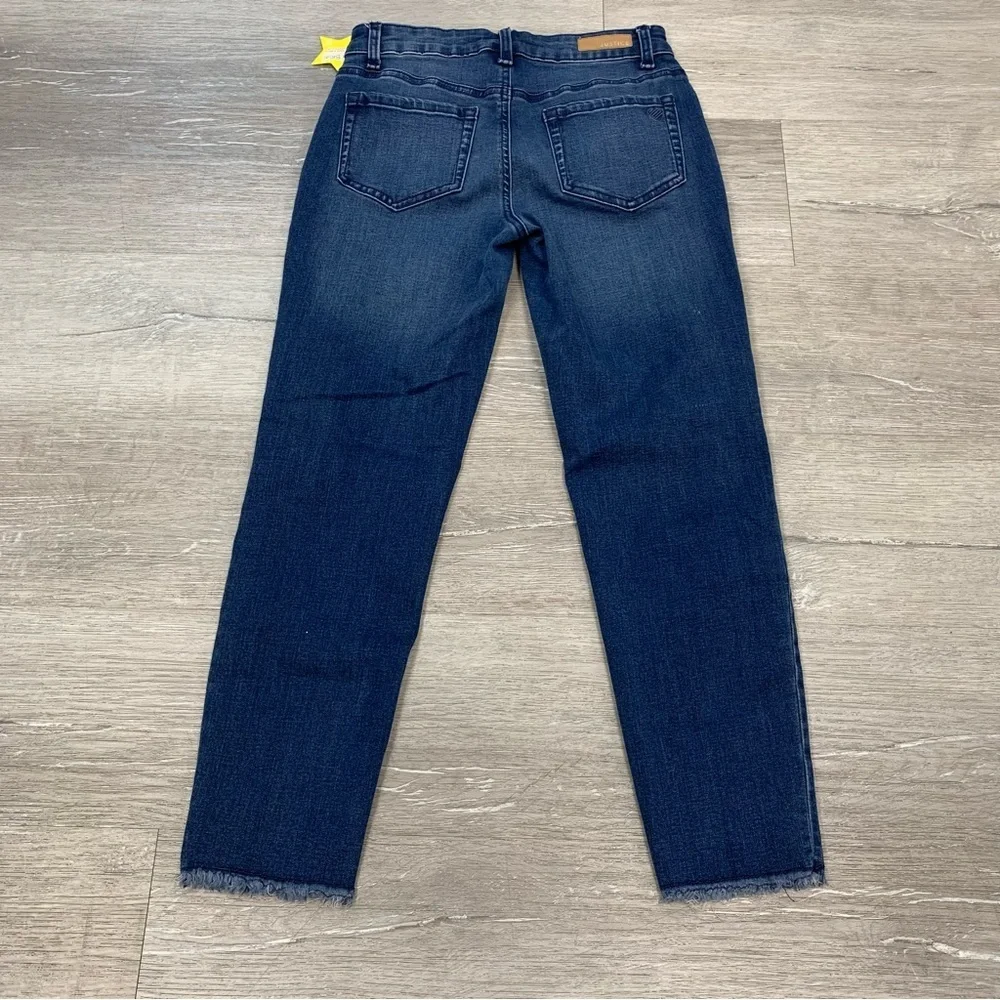 Girl’s Justice Dark Blue Distressed Straight Jeans Size 14